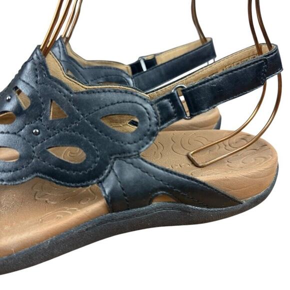 Rockport Ridge Sling Slingback Thongs Sandals Black Womens Shoes Studded sz 9 - Picture 9 of 16